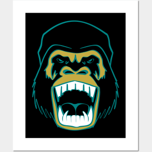 Angry Gorilla Face Posters and Art